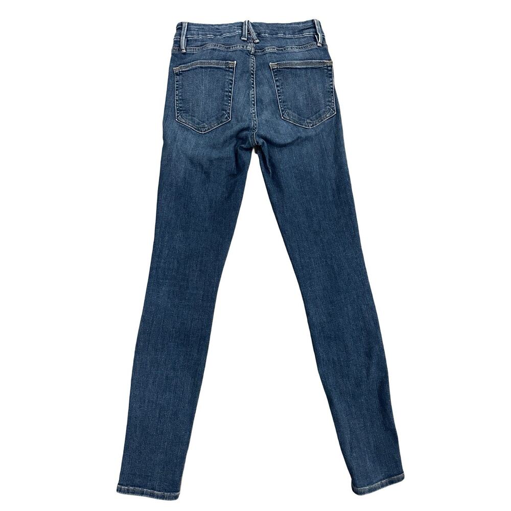 Good American Skinny Slim Jeans Blue Denim Button Zip 5-Pocket Women